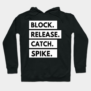 block release catch spike Hoodie